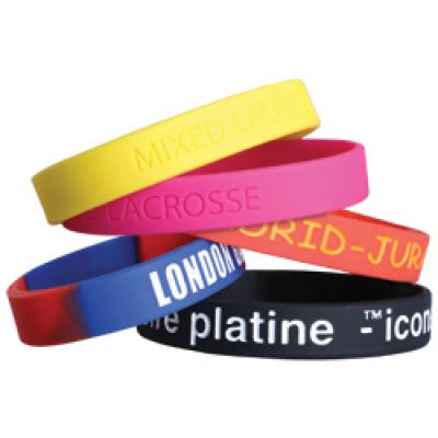 Image of Silicone Wristbands Debossed and Infilled