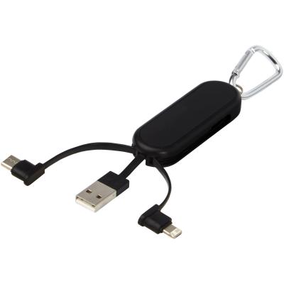 Image of Gleam light-up dual charging cable with carabiner